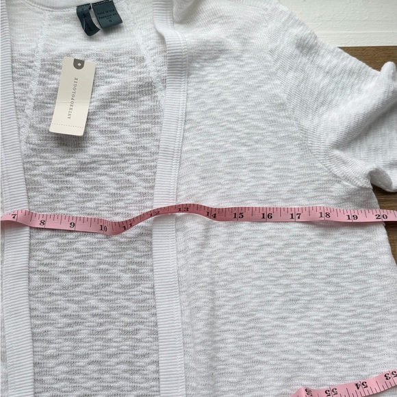 Antropologie White Loose Fit  Open Front Cardigan size Small NWT - Picture 4 of 7